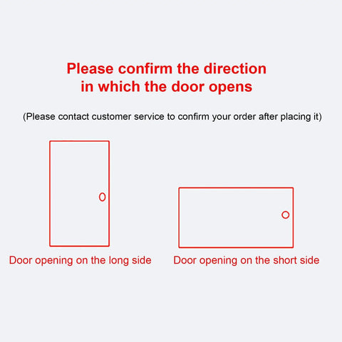 Diagram showing door opening directions for Heavy Duty Fire Rated Drywall Access Panel For Smooth Swing Plumbing And Maintenance Walls