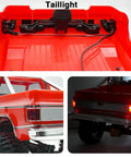Plug And Play Front And Rear LED Light Kit With Headlights And Taillights For One Eighteenth Scale TRX4M K10 RC Crawler Upgrades Easy Install And Realistic Nighttime Look showing rear light installation.