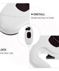 Close-up of Kid Proof Cabinet And Fridge Locks with Double Button Design highlighting easy installation.
