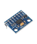 ADXL345 3 Axis Accelerometer Sensor Module With I2C And SPI Interfaces For Raspberry Pi And Microcontrollers Ultra Low Power Tilt Sensor 13 Bit Resolution 16g Range 4 Pack blue PCB with labeled pins