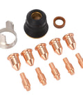 Sturdy 13Pc Plasma Cutting Consumables Kit Perfect Fit For Harbor Freight 45A includes nozzles and brass electrodes.