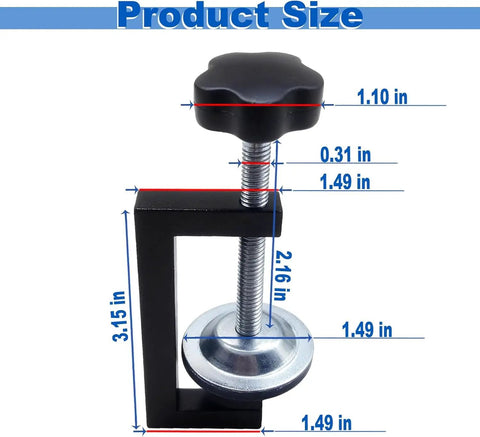 3 Inch Adjustable Patio Furniture Clips 4 Pack For Sectional Couches Adjustable Up To 2.36 Inches with size dimensions
