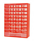 Industrial 33 Drawer Storage Cabinet With Removable Dividers And Transparent Polypropylene Drawers For Workshop Tools And Household Hardware Organization Shop Ready Garage Grade Heavy Duty Tool Chest And Customizable Small Parts Organizer, front view