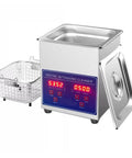 2Liter Digital Ultrasonic Cleaner Machine For Hardware Degreasing Small Parts Artifact Restoration Home Appliance With 40Khz Frequency And Heating Tank Efficient Deep Cleaning Solution with stainless steel tank and lid