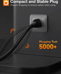 100 Ft Outdoor Extension Cord Waterproof And All Weather 16 Gauge 3 Prong Copper Plug in outlet test
