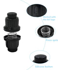 Two Pack AA Battery Push Button Igniter Caps With Spring Replacement for Gas Grills showing internal spring and AA logo detail.