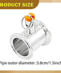 Stainless Steel Pressure Relief Valve Tube With Quick Release Clamp Fitting 1.5 Inch 50.5mm Flange Durable DIY Accessory
