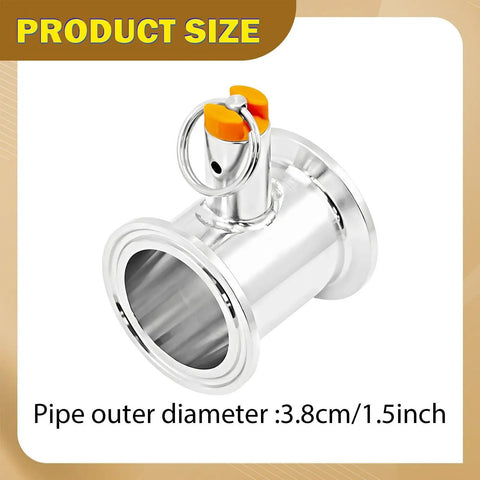 Stainless Steel Pressure Relief Valve Tube With Quick Release Clamp Fitting 1.5 Inch 50.5mm Flange Durable DIY Accessory