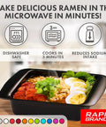 Ramen Microwave Cooker For Quick Bowls In Three Minutes Two Pack Black Dorm Friendly Office Ready Kitchen Gadget BPA Free And Dishwasher Safe Perfect For Dorms And Small Kitchens No Stove Needed with ramen.