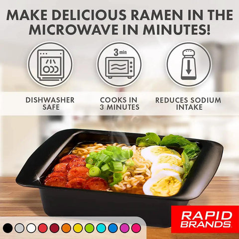 Ramen Microwave Cooker For Quick Bowls In Three Minutes Two Pack Black Dorm Friendly Office Ready Kitchen Gadget BPA Free And Dishwasher Safe Perfect For Dorms And Small Kitchens No Stove Needed with ramen.