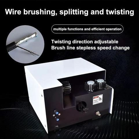 VgtHK Automatic Wire Twisting Machine For 5-60Mm Cables showing adjustable twisting direction and brush line speed control.