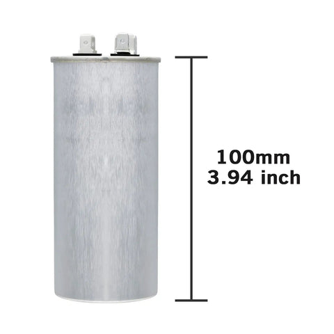 Beefy 45 MFD Run Start Capacitor For AC Units Fans And Pool Pumps 370 440 450 VAC CBB65 Round Canister Replacement With Wide Operating Temperature Range, 100mm