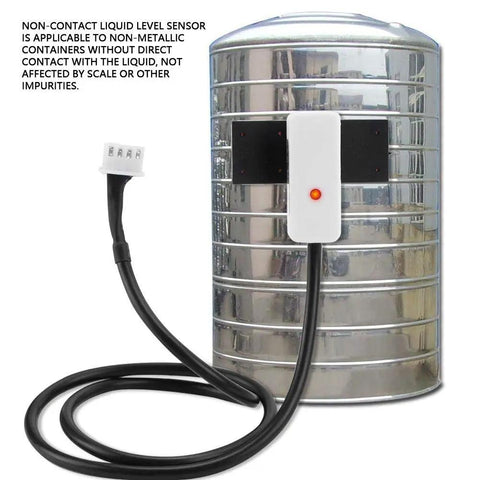 High Stability 24V Water Level Controller Sensor With Anti Interference Design installed on metallic tank for liquid level monitoring.