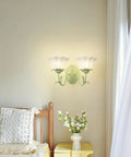 Flower Shaped Wall Sconce With Milk White Glass Lampshade Modern Living Room Lighting Fixture Mounted Wall Light 30x54 cm