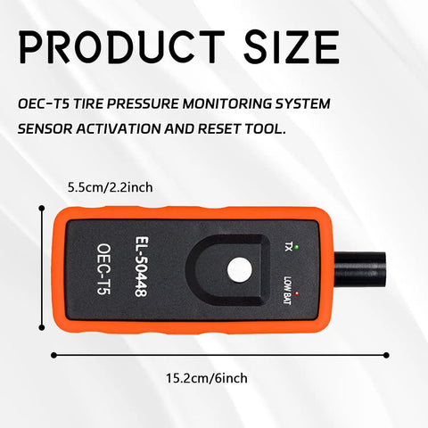 TPMS Relearn Tool For Cars And Trucks, Tire Pressure Monitor Sensor Activation And Reset Programmer For Chevrolet Cadillac Buick And Most Models 2006 To 2024, Easy Plug In Orange, 15.2cm x 5.5cm