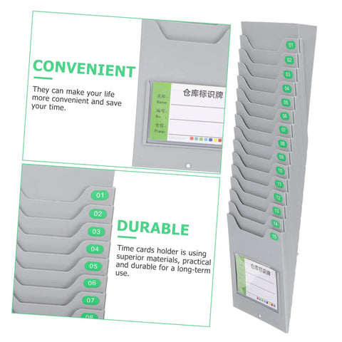Super Convenient Wall Mounted Storage Rack Equipped With Plenty Of Card Holder Slots A Real Game Changer For Warehouse Material Sorting Office Filing And Classroom Organization, showcasing gray card slots and labels.