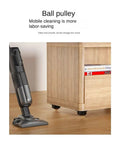 12 Pack 1 Inch Self Adhesive Caster Wheels For Furniture Moving Gear Non Marking Glides under a storage box with a vacuum.