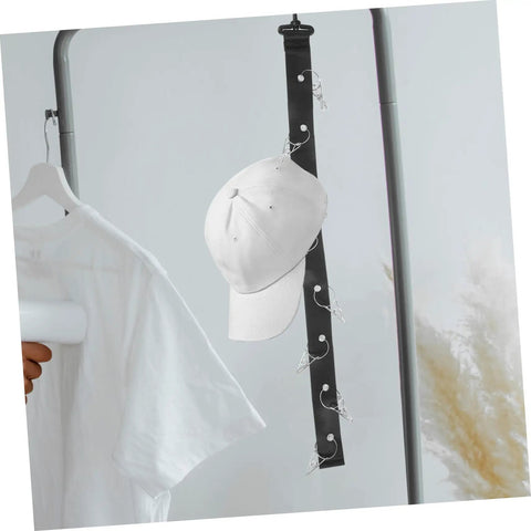 2 Piece Hockey Equipment Drying Rack Gear Straps Portable Hanging Organizer For Skates Helmets Shinguards Keeps Pads Off Floor Moisture Free Easy Storage Solution For Home Or Team Locker with adjustable black nylon strap and white cap
