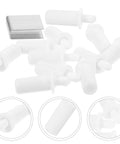 Badass Durable Shutter Repair Pin Kit With Window Staples And Metal Clamps For Wood Blinds and Plantation Shutters, white plastic pins and staples.