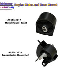 Engine motor and trans mount kit for Grand Caravan, showing front and left transmission mounts with part numbers A5665 and A5577