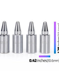 Desoldering Nozzle Set For 0.8mm 1.0mm 1.2mm 2.0mm Tips, Four Piece Replacement Kit For 948D-I And 948D-III Desoldering Stations, Easy Install, Pro Grade Brass Nozzles, Not Compatible With 948-III. Four brass desoldering nozzles, 32.4mm length