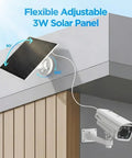 5V 3W Solar Panel For Smart Bird Feeder And Outdoor Security Camera With IP65 Waterproof Build mounted on roof corner