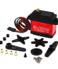 Heavy Duty Waterproof Digital Servo Motor Slamming Out Beast Mode Torque And Rock Solid Full Metal Gears For R C Trucks Robotics Builds Plus Electric Cars with gears and accessories.