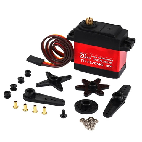 Heavy Duty Waterproof Digital Servo Motor Slamming Out Beast Mode Torque And Rock Solid Full Metal Gears For R C Trucks Robotics Builds Plus Electric Cars with gears and accessories.