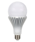 Top Shelf LED HIDR Replacement Bulb 24 Watt A23 Bollard Fixture Using Standard Socket Delivering Badass 3310 Lumens Of Crisp 4000K Cool White Glow For Outdoor Projects With Zero Sweat Or Hassle, white LED bulb with frosted cover.