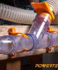 Open Style Dust Collection Pipe And Hose Hangers With Multi Mounting Options For Two And A Half Inch Ducting And Hoses Heavy Duty 4.5 Lb Holding Capacity Five Pack Orange For Wall Mounts In The Shop