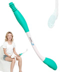 Long Reach Toilet Wiping Aid With Bottom Buddy Extends Your Reach Over 15 Inches No Bend Needed shown with ergonomic handle