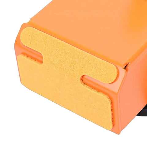 Bottom view of orange Floor Gap Fixer Tool Pro Grade With 180Lbs Suction Power Portable 4.5 Inch Suction Cup Ergonomic Design