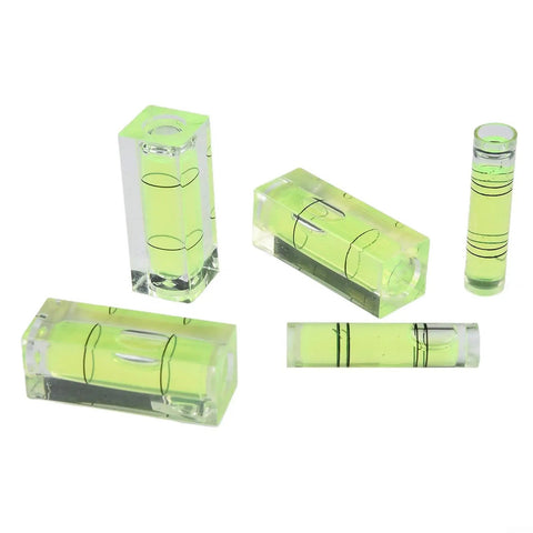 Acrylic Bubble Level Set With 3 Square And 2 Cylindrical Levels, Pro Grade Horizontal Calibrating Tool For Accurate Layout, Calibration, And Plumb.