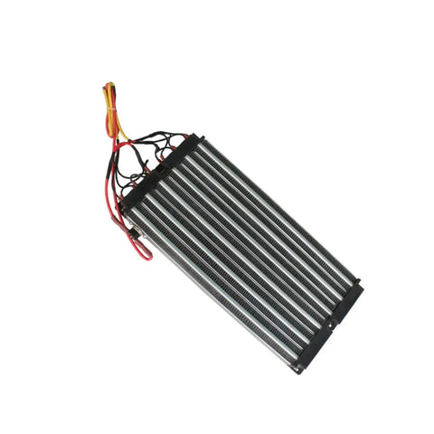 Heavy Duty 220V 4000W PTC Ceramic Air Heater Kicks Up Serious Heat Insulated Heating Element Plug And Play Warm Air Blower For HVAC Units And Dehumidifiers 300 X 152 with insulated aluminum fins and pre-wired leads.