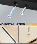 Premium Aluminum Miter Bars 3 4 By 3 8 By 19 Inch Table Saw Runners showing two installation methods with screws.