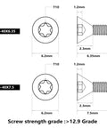 Badass 30 Piece Red Dot Sight Screw Kit Featuring Five Precision Metric Thread Lengths For Totally Smooth Optic Mounting and Zero Sweat Scope Installations For Your Rifle Build, showing metric screw details.