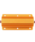 Heavy Duty 200W 4 Ohm Resistor With Aluminum Housing For Industrial Electrical Equipment Supplies Built Tough Superior Heat Dissipation Sturdy Metal Body And Long Lasting Performance Ideal For Manufacturing Lines Power Control And Testing, orange aluminum resistor with screw mounts