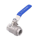 Heavy Duty Stainless Steel Ball Valve 304 Half Inch NPT For Water Oil And Gas With Blue Vinyl Insulated Locking Handle