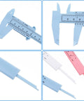 Three Pack Handy Vernier Caliper Set 6 Inch 150mm Dual Scale Inch And Metric Precision Measuring Tools, White Blue Pink