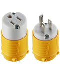 Extension Cord Ends Set For Household Appliances 15 Amp 125 Volt Heavy Duty Replacement Plug And Connector Kit with grounding