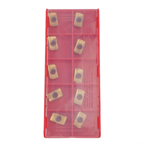Set of 20Pcs APKT11T3 TiN Coated Carbide Indexable Inserts in red plastic storage for Face Milling Cutter