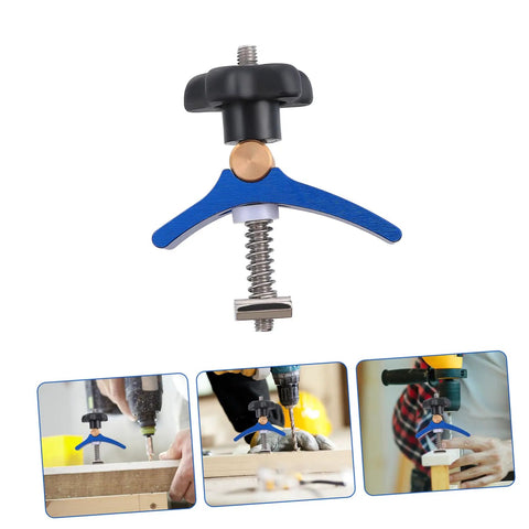 Fast Acting Track Clamp Woodworking Hold Down Clip T Slot Clamp For Carpentry Quick Fixing Tool with blue aluminum and steel