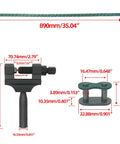 Heavy Duty 140 Link Roller Chain And Chain Breaker Kit For 50cc To 125cc Dirt Bikes ATVs Go Karts Scooters Pit Bikes Quads One Half Inch Pitch One Quarter Inch Roller Green with dimensions