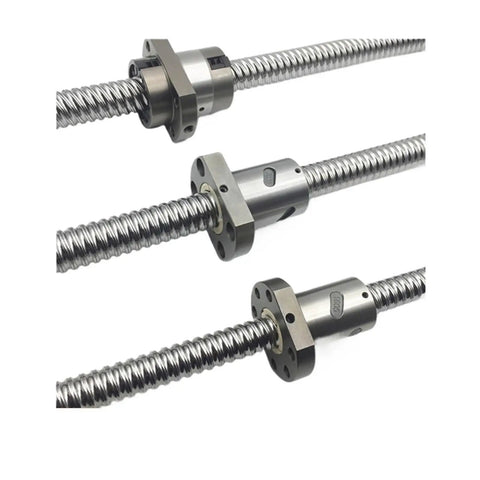 Anti Backlash SFU3205 Ball Screw With Nut 900mm Long RM3205 Series, carbon steel, side view, precision linear motion for CNC