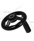 2 Pack Bakelite Hand Wheel Set For Lathe And Drill Press 4 Inch Machine Tool Handle With Revolving Crank Knob Grip Anti Slip Texture Easy