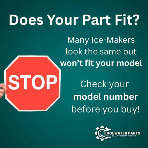 Ice Maker Replacement For Samsung Fridge RF2 Compatible With DA97-15217D AP6261445 DA97-12317A caution sign text check model number
