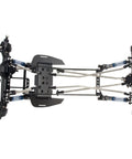 Ultra Light Carbon Fiber LCG Chassis Kit For 1/10 RC Crawler Rigs with 3mm Frame Rails and Delrin Skid Plate, top view
