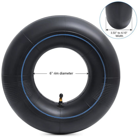 Heavy Duty Inner Tube Beefy Thick 4.10/4.00/3.50-6 With TR87 Bent Valve Stem For 13x4.00-6 Wheelbarrows Snow Blowers Wagons Carts
