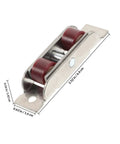 Heavy Duty Double Flat Sash Rollers And Slick Sliding Window Pulleys For Glass Doors And Barn Tracks Premium Glide Hardware Kit with robust roller and stainless steel mount.