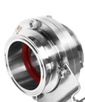 3 Inch Tri Clamp Sanitary Butterfly Valve With Pneumatic Actuator, Stainless Steel 304, close-up view, single acting